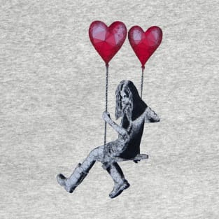 Low Poly Banksy Girl T-Shirt